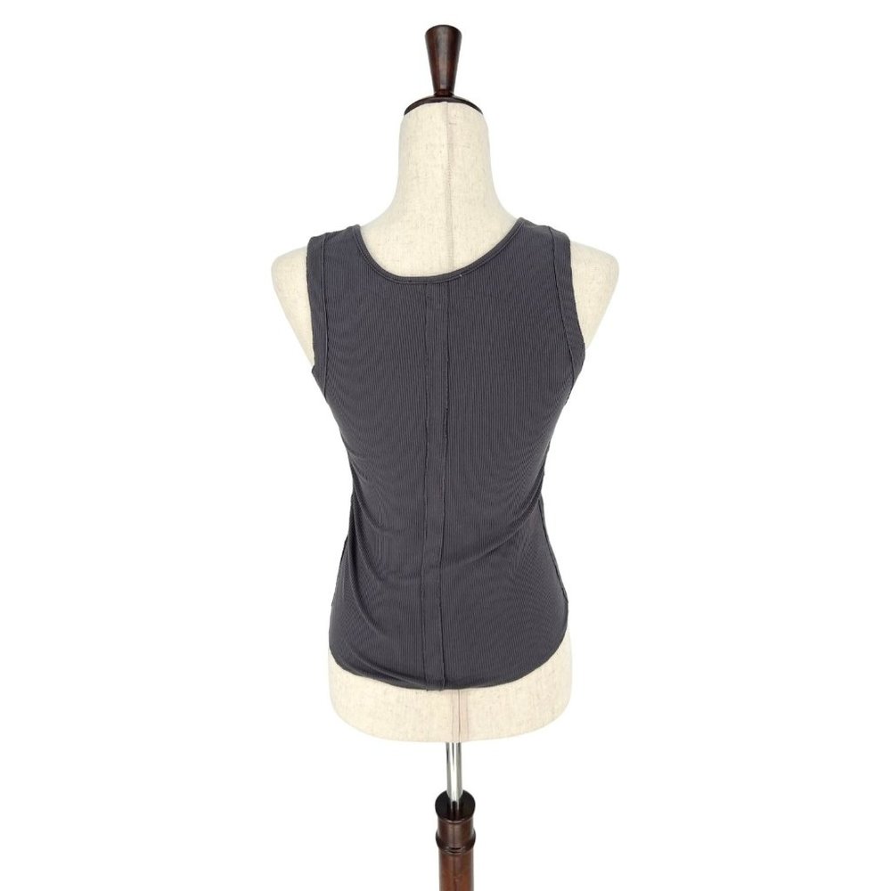 Cloud Ten Ribbed Front Button Tank | Extra Small - Picture 2 of 6